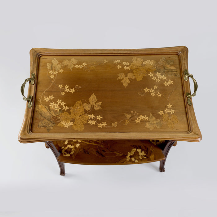 Macklowe Gallery Louis Majorelle Two-Tiered Fruitwood Marquetry Table