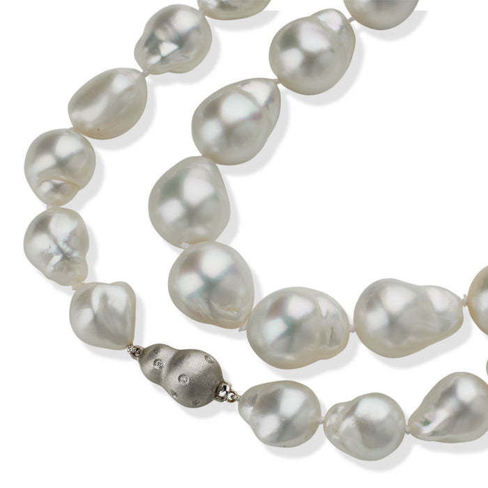 Macklowe Gallery Long Cultured Baroque Natural Color South Sea Pearl Necklace