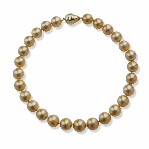 Macklowe Gallery Natural Color Golden Cultured South Sea Pearl Necklace