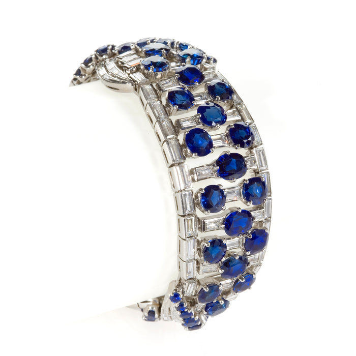Boucheron Paris Untreated Sapphire and Diamond Bracelet