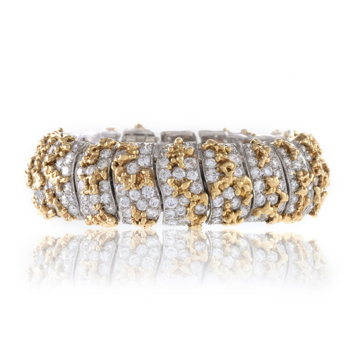 Macklowe Gallery William Ruser Gold and Diamond Bracelet