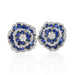 Macklowe Gallery Van Cleef & Arpels Sapphire and Diamond "Camellia" Earrings