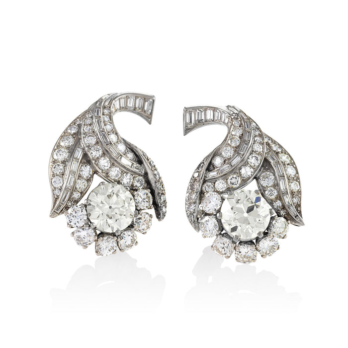 Macklowe Gallery Diamond Flower Earrings