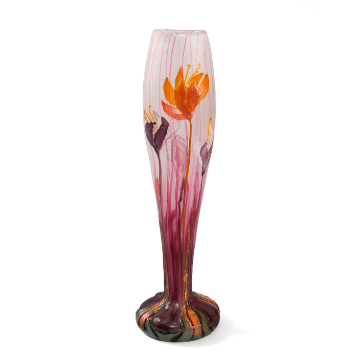 Émile Gallé Glass Marquetry "Crocus" Vase