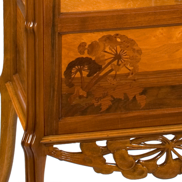 Macklowe Gallery Émile Gallé "Ombelliféres" Fruitwood Marquetry Vitrine