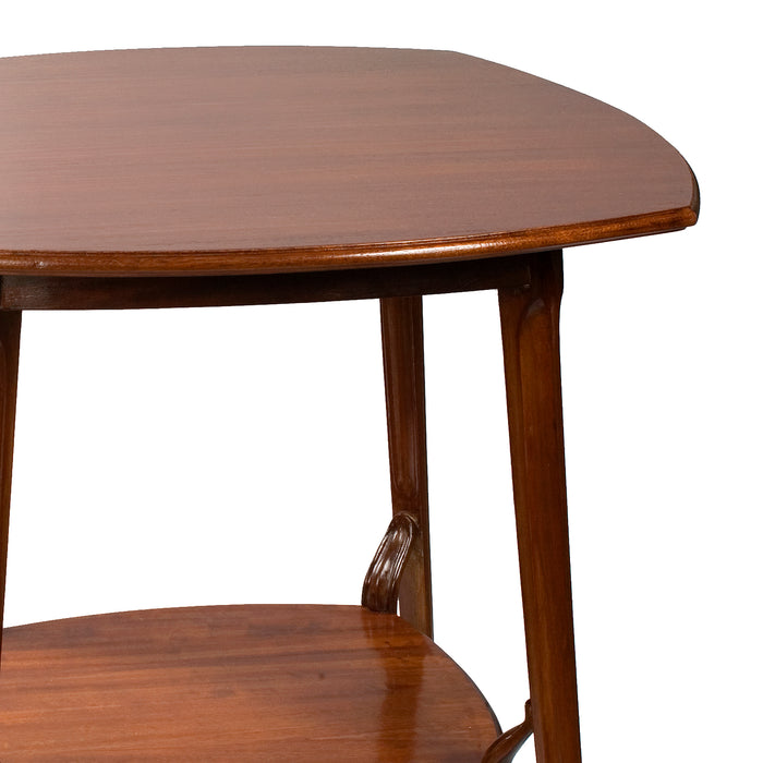 Louis Majorelle Mahogany Two-Tiered Square Table