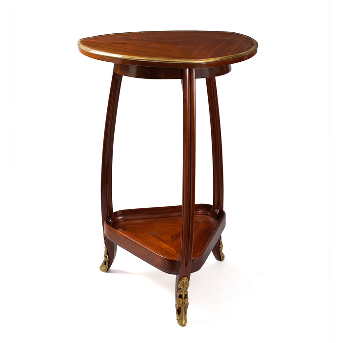 Louis Majorelle Mahogany Triangular Side Table