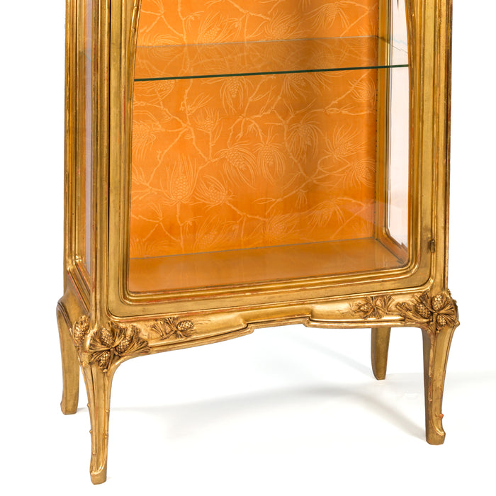 Macklowe Gallery Louis Majorelle Gilt Walnut "Aux Pins" Vitrine