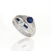 Macklowe Gallery Sapphire and Diamond Twin Stone Ring