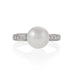 Macklowe Gallery Natural Saltwater Pearl and Diamond Band Ring