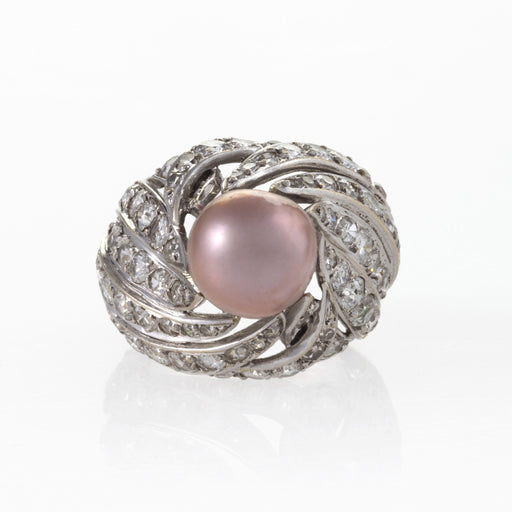 Macklowe Gallery Pierre Sterlé Natural Pearl and Diamond Ring