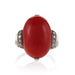 Macklowe Gallery Red Coral and Diamond Ring