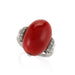 Macklowe Gallery Red Coral and Diamond Ring