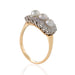 Macklowe Gallery Triple Pearl and Diamond Ring