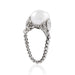 Macklowe Gallery Baroque Saltwater Pearl and Diamond Flexible Ring