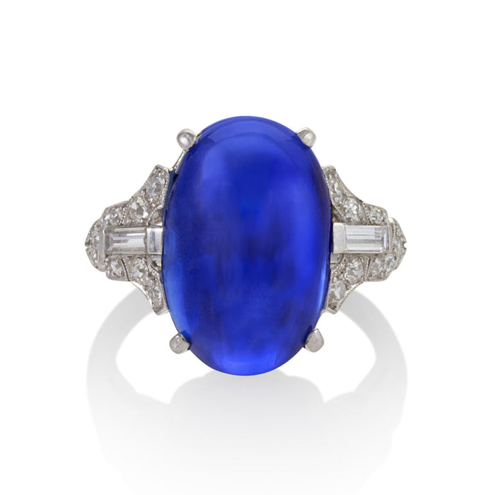 Macklowe Gallery Ceylon No-Heat Sapphire and Diamond Ring