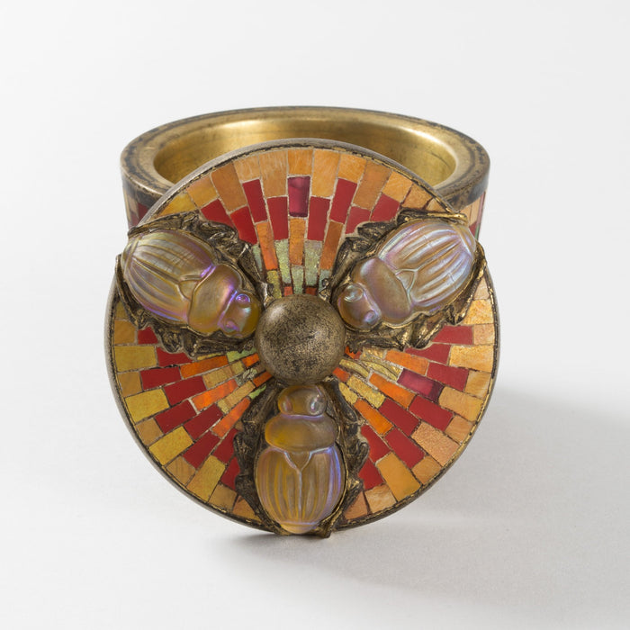 Macklowe Gallery Tiffany Studios New York "Scarab" Mosaic Box