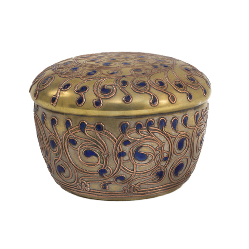 Macklowe Gallery Tiffany Studios New York Enameled Copper Covered Box