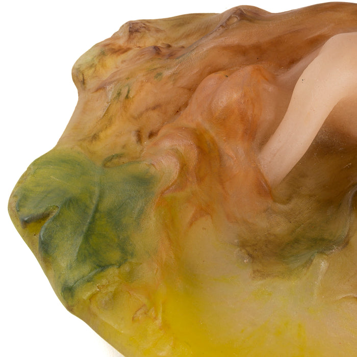 Amalric Walter and Alfred Finot "La Femme Couchée" Pâte de Verre Glass Paperweight